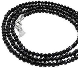 Semi Precious Black Colour Crystal Gemstone Round Beads Spectacle Chain Lanyard Cord Neck Strap String Chain Ethnic Face Mask Holder Lanyard Anti-Lost Mask Leash Stylish Sunglass, Reading Glass 74 cms Unisex-41