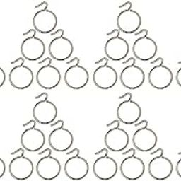 Hesch 9 Curtain Rings Steel Pack of 50 Steel Curtain Rings Steel Curtain Hooks-3