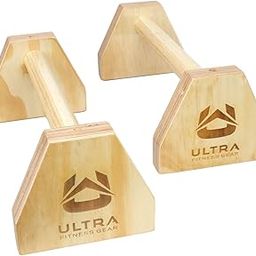 Ultra Fitness Gear 18 Inch Parallettes, Wooden Push Up Bar. Good for L Sits, Jump Throughs, Handstand Pushups and Calisthenics-16