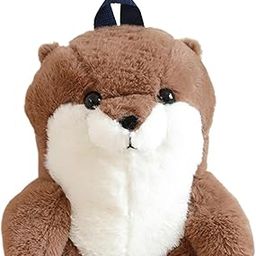 ™ Sea Otter Backpack Lightweight Travel Backpack Plush Bag for Kids Adult Teen brown | Womens Handbags & Bags-image-31