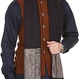 Woven Mens Fine Wool Stole, Check-Stipe Design, Mens Muffler, Warm Cashmere Feel (Black)-34