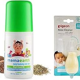 Pigeon Nose Cleaner Blister Pack&Mamaearth Easy Tummy Roll On for Colic & Gas Relief with Hing & Fennel Oil 40Ml (for External Use)-image-78