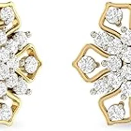 Aucent by PC Jeweller The Orazon 18KT Yellow Gold and Diamond Earrings-picture-14