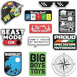 WALLTON VR46, Eat Sleep Ride Repeat, Beast Mode on, Compass, Wanderlust - Decals Sticker for Bike | Sticker for Bike Helmet | Helmet Stickers & Bike Stickers and Graphics, Vinyl-picture-14