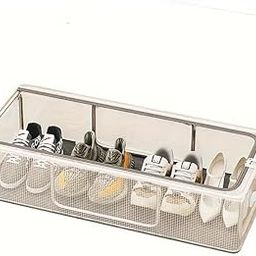 LOOKMINT Long Clear Stackable Shoe Organizer, 60x30x21cm, Foldable Shoe Rack for Closet, Under Bed Shoe Storage Organizer, Transparent Plastic Stackable Shoe Box (Larg Size)-image-11