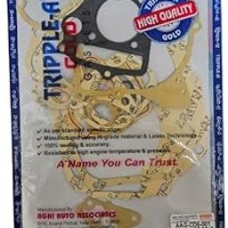 TRIPPLE-A Gold Gaskets Full Engine Gasket Set for Hero Splendor+ BS6, Full Engine Packing Kit (NAM) with mesh type Silencer/Exhaust Gasket & silicone cylinder gasket. (1)-29
