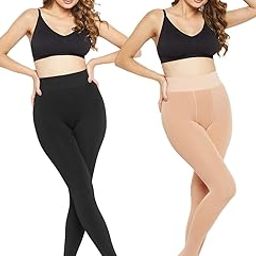 Pack of 2 Stockings For Women Summer Wear | Pantyhose Stockings For Women | Opaque Stockings For Women Summer- Black and Nude-image-60