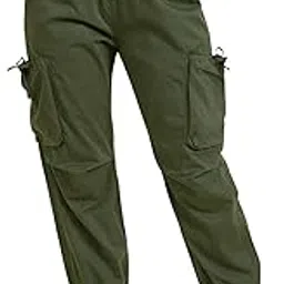 studio nexx Women’s Jogger Fit Cargo Pants | Cargo Trousers for Women |Utility Baggy Pockets-picture-0