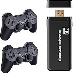 DWH USB Wireless Console Game Stick Video Game Console Built-in 3000 Classic Games 8 Bit Mini Retro Controller HDMI Output Dual Player- UHD Game Stick, Black-image-4