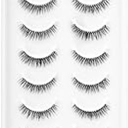 Recode RE09 Featherlight Eyelashes-Transparent Band,Pack of 10-16