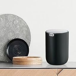 Obsessions Fingerprint Resistant Round Table Dustbin, 1.5 Litre, Black-19