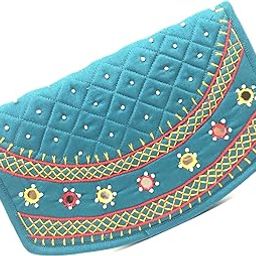 Women Hand Purse Banjara Designer Clutch Girls Cotton Handmade Ladies Wallet Embroidered Sankranti Gifts Birthday Gift Sister | Medium 8.5 Inch Original Mirror Beads Work-image-49