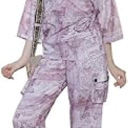 Riza Imported Rayon Fabric Relaxed Fit Drop Shoulder Over Size T-Shirt and Palazzo Printed Night Suit Set/NS-2149-image-42