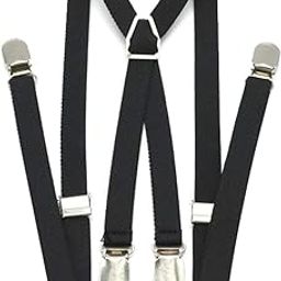 Men X Back Suspender Adjustable Strap Non-slip 4 Clips Trousers Pants Braces-image-70