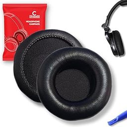 Crysendo Headphone Cushion 90mm/9cm for Audio-Technica ATH-WS550, ATH-WS550IS Solid Bass Headsets | Replacement Pads PU Leather & Upgraded Soft Foam (Black)-image-40