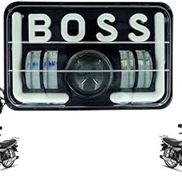 BIKEBLOOM BOSS Style LED Headlight with Hi/Low Beam & DRL – 4000LM Bright White Light for Hero Splendor Plus, Splendor Pro, Splendor – Powerful Motorcycle Headlamp Upgrade-image-2