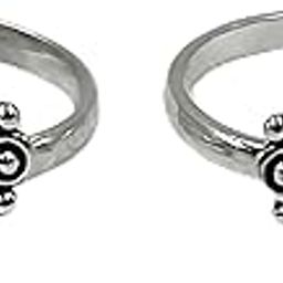 Original - 925 Pure Real Silver Red Diamond Toe Rings (Leg Finger Rings) In Pure 92.5 Sterling Silver toe ring for women | Chandi Bichiya | With Certificate Of Authenticity-image-73