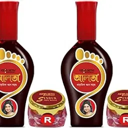 Keya Seth Aromatherapy 100% Natural Dust Sindoor Red 2Pcs & Natural Ayurvedic Aalta 2Pcs (Pack Of 4)-image-75