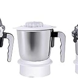 Kaus Kitchen - Sujata Mixer Grinder Compatible Combo Jars - 1500ML Dome Jar + 1000ML Medium Jar + 400ML Chutney Jar (w/Lid Locks - 2024 Model) - for Sujata 900W Mixi - 3 Jars Total-12