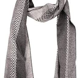 Grey Wave Design Wool Scarf for Men – Soft & Warm Winter Wrap, Elegant Formal & Casual Wear-image-87
