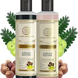 Khadi Natural Amla & Reetha Hair Cleanser and Conditioner Combo| Nourishing Shampoo and Conditioner Duo for Strong, Shiny Hair| Ayurvedic Formula for Healthy Hair| (210 * 2, 420ml)-image-49
