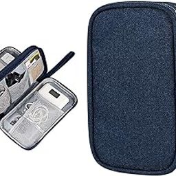 Electronics Accessories Organizer Bag, Universal Carry Travel Gadget Bag for Cables, Plug and More, Perfect Size Fits for Pad Phone Charger Hard Disk-image-21