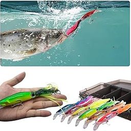 VAYINATO® Squid Fishing Lures (40g-14cm) Large Simulation Artificial Lures Baits Lifelike Plastic Fishing Soft Lure for Saltwater and Freshwater (Random Color) by Petzlifeworld-image-12