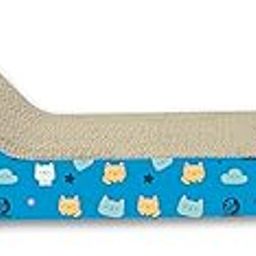 Foodie Puppies Cat Scratching Pad with Catnip, Corrugated Cat Scratcher Cardboard for Indoor Cats, Kitten for Furniture Protection, Durable Texture Design (Deck Chair Scratcher)-picture-2