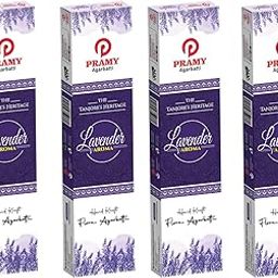 PRAMY Incense Sticks | Agarbatti Sticks for Pooja | Natural Incense for Pooja | Tradditional Agarbatti Sticks- Lavender 100g (Pack of 4)-32