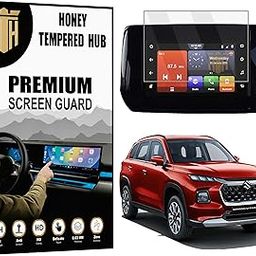 HONEY TEMPERED HUB 9H Touch Screen Guard for Maruti Suzuki GRAND VITARA 2022 DELTA 7 INCH/GPS Music Infotainment System Protector/Car Audio Display Accessories [Not Tempered Glass] (7Inch)-49
