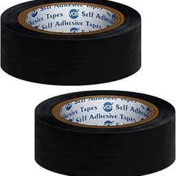 VCR Black Duct Tape - 18 Meters in Length 24mm / 1" Width - 2 Rolls Per Pack - Strong Book Binding Tape - Waterproof Heavy Duty Duct Tape-25