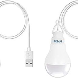 FEDUS Mini Portable USB LED Night Light for Power Bank, Mobile Lamp - Pack of 2, White-picture-13