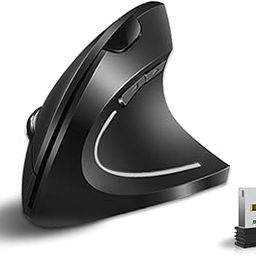Microware Rechargeable 2.4ghz Wireless Vertical Ergonomic Mouse 800-1600 Dpi Optical Mouse 6 Buttons and Portable Office Gaming Cordless Mice with A USB Receiver for Pc Computer Laptop for Right Hand-7