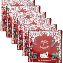 K-Organics Cow Dung Havan Cups – 100% Natural & Eco-Friendly Sambrani Dhoop Cup for Daily Puja, Meditation & Aromatherapy – Herbal Havan Cups with Gau Dung & Pure Herbs (Pack of 6, Rose)-image-9