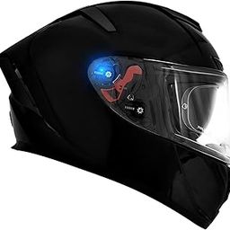 HEADFOX H4 BRO1 Helmet with Strap ON | Calls | Music | Voice Asst. DV Motorbike Helmet-image-52