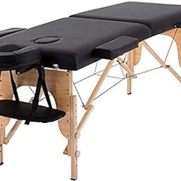 Yaheetech Professional Portable Massage Table Folding Spa Bed Height Adjustable Salon Face Cradle Bed 2 Fold 84 Inch Tatoo Bed-54