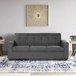 Sleepify Asan 3 Seater Fabric Sofa Set (Grey)-image-10