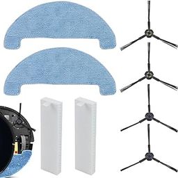 Hasthip® 8Pcs Replenishment Kit, Replacement Parts Vacuum Cleaner Replacement Accessories for ILIFE A80 Pro Robot Vacuum Cleaner, Replenishment Parts Includes 4 Side Brushes, 2 Mop Cloth, 2 Filters-image-34