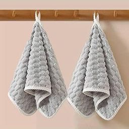 LINEAR Microfiber Hand Towels/Face Towel/Small Size Towel/Towel for Men, Women & Babies/Ultra Soft, Absorbent & Quick Dry Towels for Gym, Travel 300 GSM (Grey)-43