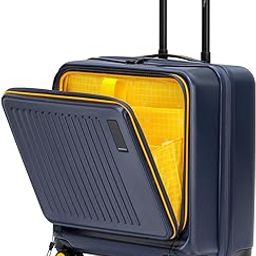 Polycarbonate The Transit Cabin Overnighter Luggage 58Cms Cabin Size Poly-Carbonate Hard Sided 8 Hinomoto Wheels Suitcase Trolley (We Meet Again Sunray 2.0, Blue)-20