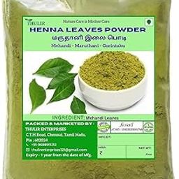 THULIR Organic Henna Powder For Hair - 250 Gms | Mehandi Powder | Marudhani Powder | Natural Hair Color-image-96