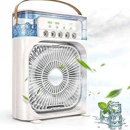 Drumstone (Special 5 Years Warranty) Portable USB Air Cooler Fan, 3-Speed, USB Powered, Mist Humidifier, 7-Color Lights, Quiet Operation, Adjustable Airflow-picture-3