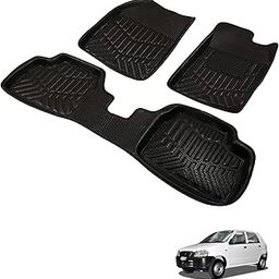 Kozdiko Car 3D Foot mat, Floor Mat Black Color for Maruti Suzuki Alto-image-8