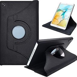 CEDO Honor Pad 5 (8 inch) Flip Cover | Leather Finish | 360 Degree Rotate Back Cover | Shockproof Back Cover Case for Honor Pad 5 (8 inch) (Rel-2019) (Black)-image-79
