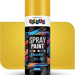 Cellux 2X Ultra Cover Sparkle Gold Spray Paint | DIY, Quick Drying with Premium Gloss Finish for Metal, Wood, Wall & other Surfaces - 400 ML-image-48