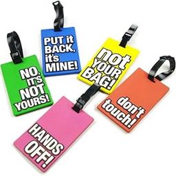 Luggage Bag Tag Dont Touch Travel ID Labels Tag for Baggage Suitcases Best Gift (Multi-Colours, Pack of 10)-52