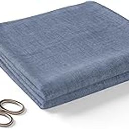 Ruby Fabrics Linings Unstitched Yarn-Dyed 100% Cotton Blue Chambray Casual Shirt Fabric (58" Inch Width 1 Meter Fabric)-78