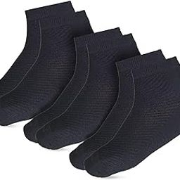 Ankle Length Socks Black Colour Combed Cotton Breathable for Men Women and Children - Pack Of 3-image-71