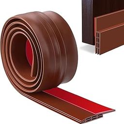 Silicone Self‑Adhesive Door Gap Seal Strip for Cockroach & Dust Protection – Keep Bugs, Air & Noise Out – Flexible, Easy‑Install Rubber Door Bottom Guard (Brown Strip, 1)-image-20
