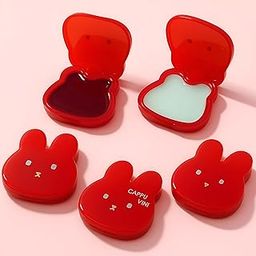 Cappuvini Soft Little Rabbit Multipurpose Balm | Tinted Lip Balm & Cheek Blush | Glossy Waterproof Formula | 4 Korean-Inspired Shades | Kawaii Bear-Shaped Packaging | Lip Balm for Dry Chapped Lips | Moisturizing Formula with Shea Butter | (03# Rose Fruit (Muted rose bean paste), 3.8g)-picture-4